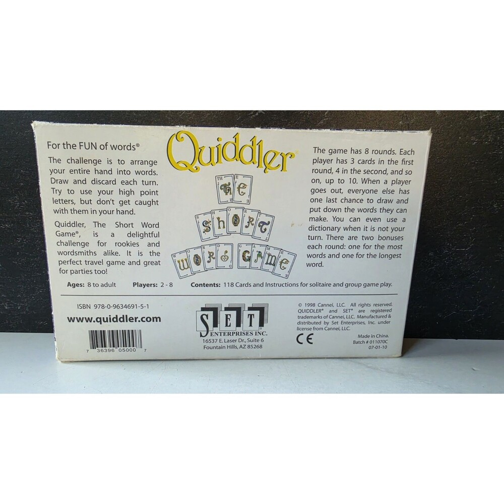 Quiddler Word Game USED - Picture 2 of 11